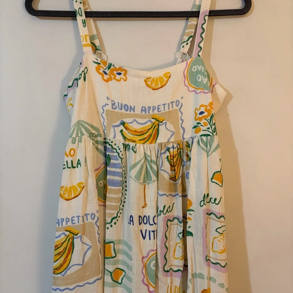 NWT Paper Heart Linen Blend Dress - Picture 2 of 6